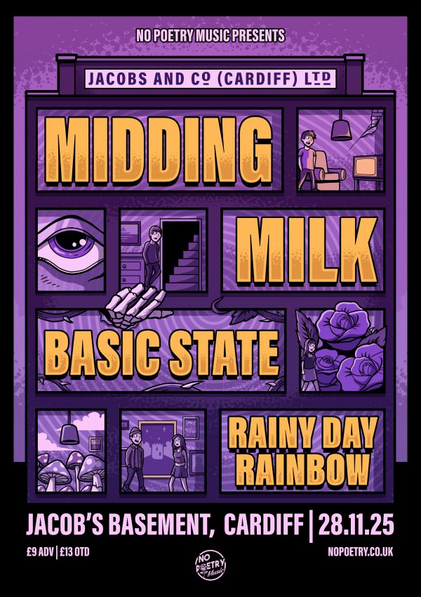 Midding, Milk, Basic State & Rainyday Rainbow at Jacobs Basement, Cardiff - Image 4